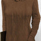 CozyWonders Full Size Drawstring Hooded Sweater Dress