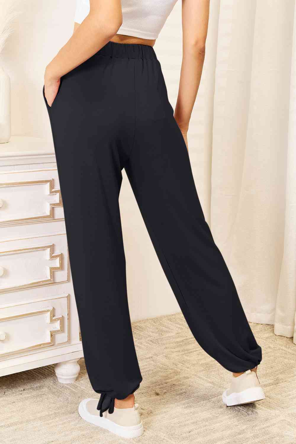 Basic Bae Full Size Soft Rayon Drawstring Waist Pants with Pockets *