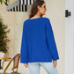 Drop Shoulder V-Neck Knit Pullover