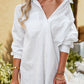 Dropped Shoulder Collared Longline Shirt