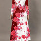 Pocketed Printed Long Sleeve Dress