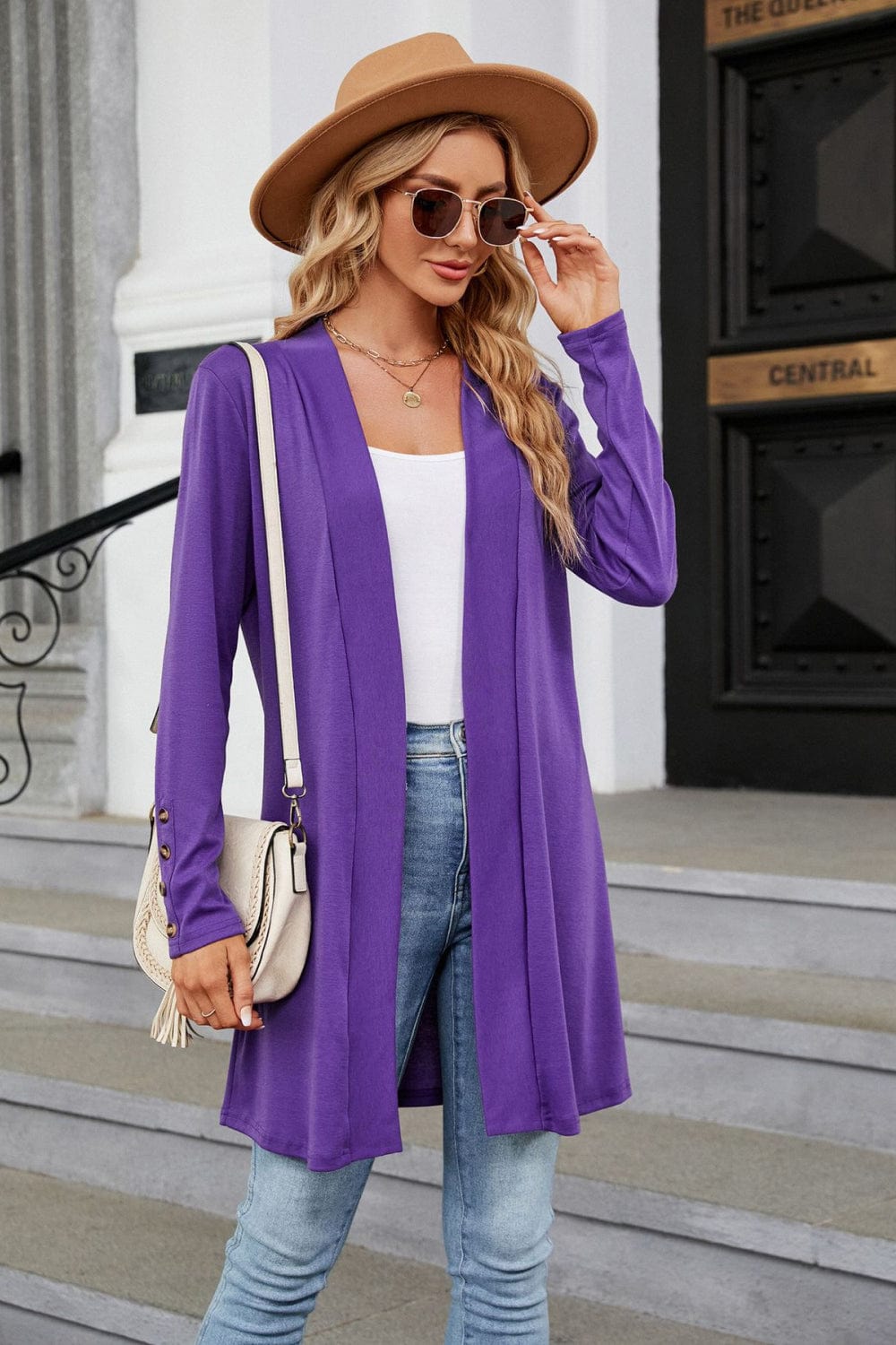 Long Sleeve Open Front Cardigan