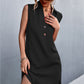 Women's Buttoned Johnny Collar Sleeveless Dress