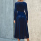 OhSoMidi Tie Front Long Sleeve Slit Dress