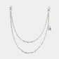 Double Layered Iron Chain Belt with Lock Charm