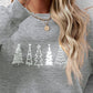 Christmas Tree Graphic Drop Shoulder Sweatshirt