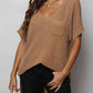 V-Neck Slit High-Low Knit Top