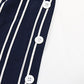 Women's Striped Slit Wide Leg Pants