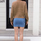 Button Up Round Neck Cardigan