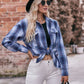 Plaid Dropped Shoulder Longline Shirt