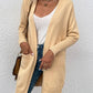 Fashion Mood Open Front Long Sleeve Cardigan with Pockets