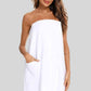 Full Size Strapless Robe with pocket