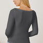 Square Neck Long Sleeve T-Shirt