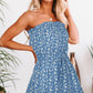 Women's Ditsy Floral Strapless Mini Dress
