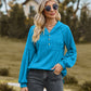 Full Size Cable-Knit Dropped Shoulder Hoodie