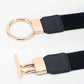 Circle Shape Buckle Zinc Alloy Buckle PU Leather Belt
