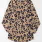 Leopard V-Neck Dropped Shoulder Blouse