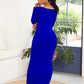 Round Neck Long Sleeve Maxi Wrap Dress