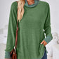 Contrast Mock Neck Long Sleeve T-Shirt