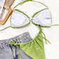 BEACHIN' Frill Trill Halter Neck Bikini Set