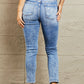 BAYEAS Medium Blue Mid Rise Distressed Skinny Jeans