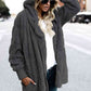 Teddy Hooded Jacket with Pockets