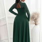 Full Size Lace High-Low V-Neck Dress