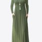 Women's Full Size Valencia Round Neck Empire Waist Pocket Dress