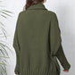 Turtle Neck Long Sleeve Ribbed Sweater