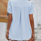 Malibu Dreams Full Size Ruche V-Neck Petal Sleeve Top
