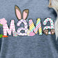 Seasonal Easter MAMA Graphic Round Neck T-Shirt