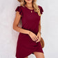 Full Size Flutter Sleeve Tulip Hem Dress