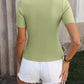 Round Neck Short Sleeve Knit Top