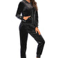 Full Size Zip-Up Hooded Jacket and Pants Set