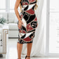 Printed Round Neck Sleeveless Dress