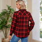 Beauteous Full Size Plaid Curved Hem Long Sleeve Shirt