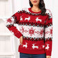 Christmas Reindeer Round Neck Sweater
