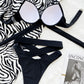 Crisscross Halter Neck Bikini Set