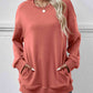 Dropped Shoulder Sweatshirt with Pockets