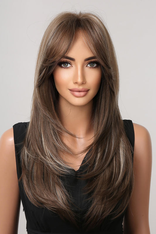 13*1" Women's Full-Machine Wigs Synthetic Long Straight 22"