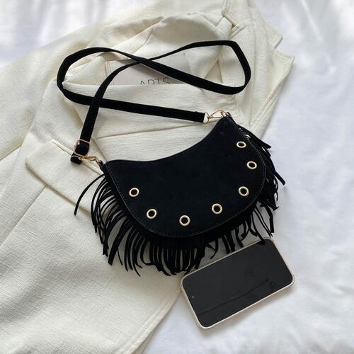 High-end Designer Fringe Detail Crossbody Bag