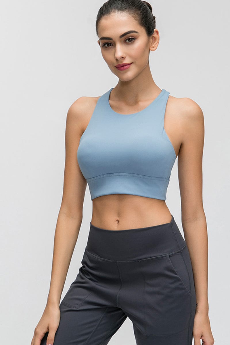 LB&M Style Halter Keyhole Sports Bra