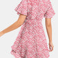 Surplice Neck Flutter Sleeve Dress