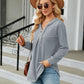 Full Size Long Sleeve Hooded Blouse