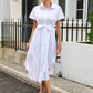 Tied Button Up Shirt Dress
