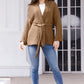 Tied Open Front Long Sleeve Cardigan
