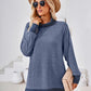 Contrast Mock Neck Long Sleeve T-Shirt