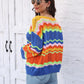 Openwork Round Neck Knit Top