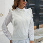 Round Neck Ruffled Sweater Vest