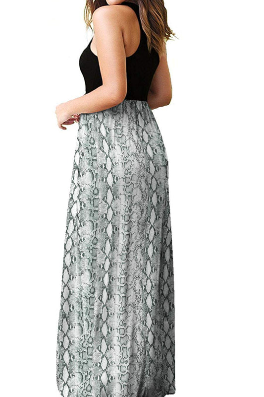 Full Size Empire Waist Sleeveless Dress with Pockets